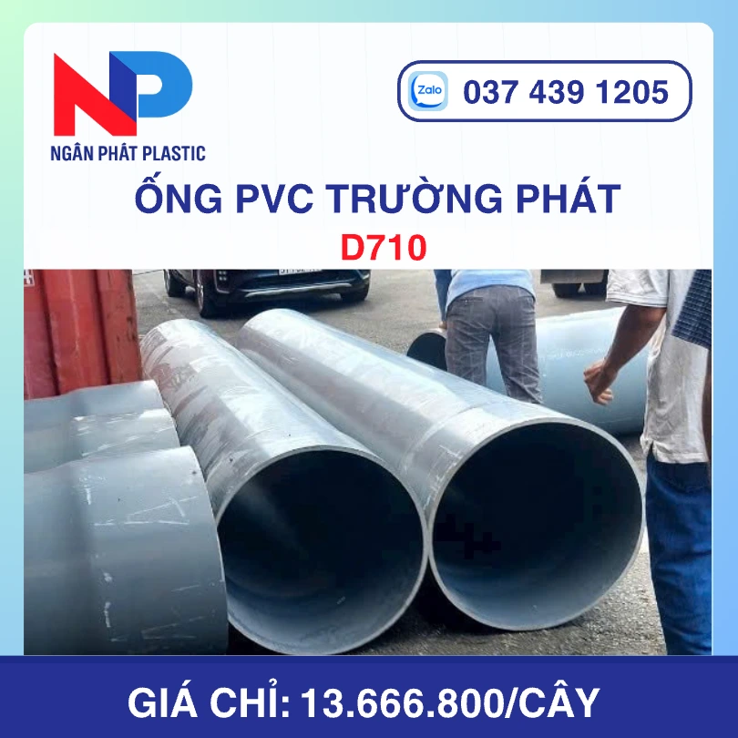Ống Nhựa uPVC D710 Trường Phát